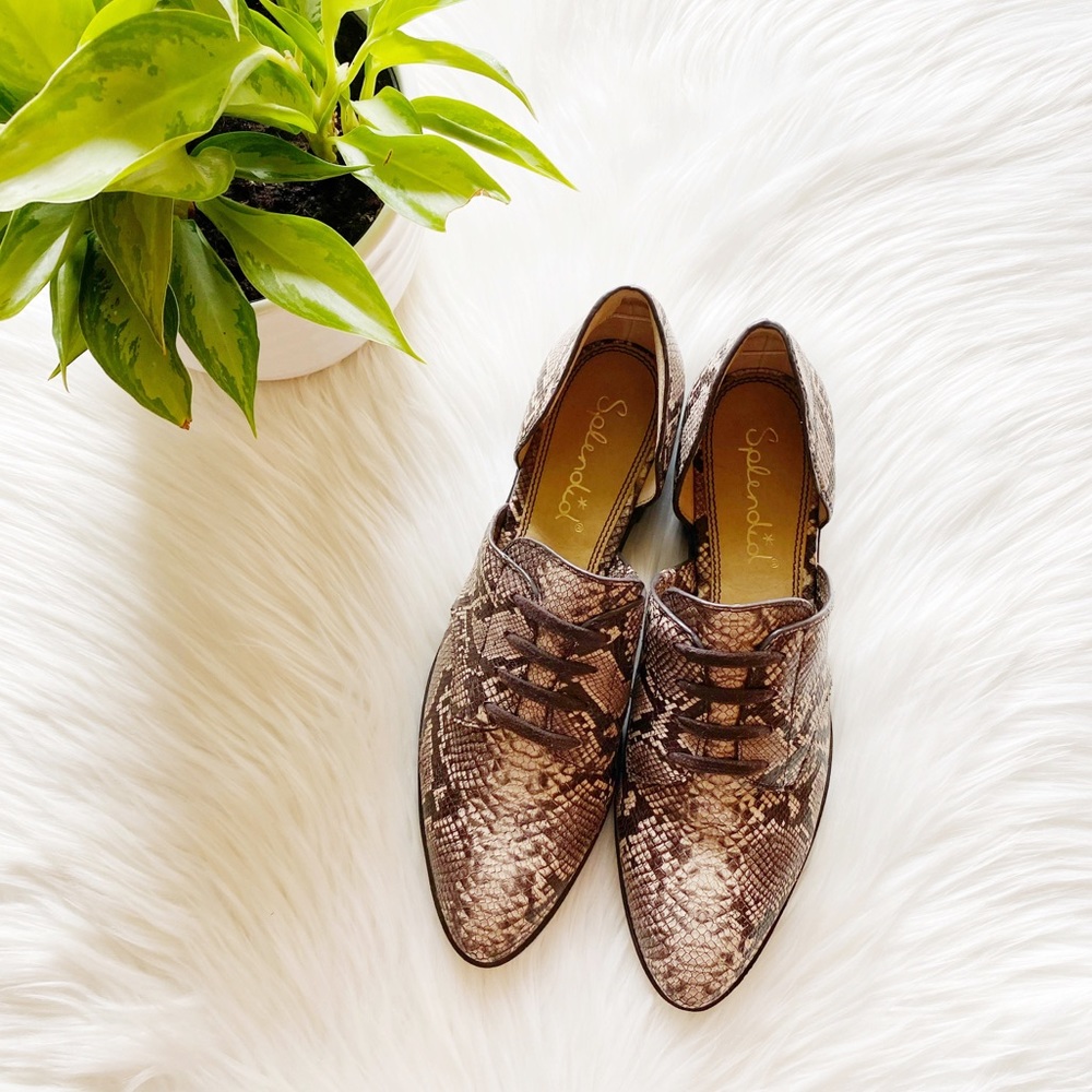 New Splendid Haase Li Snake Print Loafers